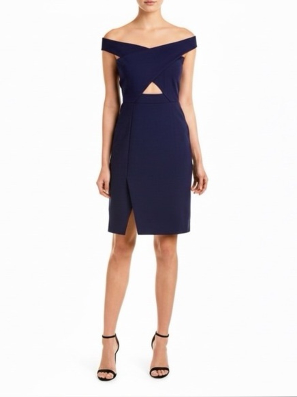 NWT Women’s Parker Navy Blue Cocktail Dress With Cutout Size Small